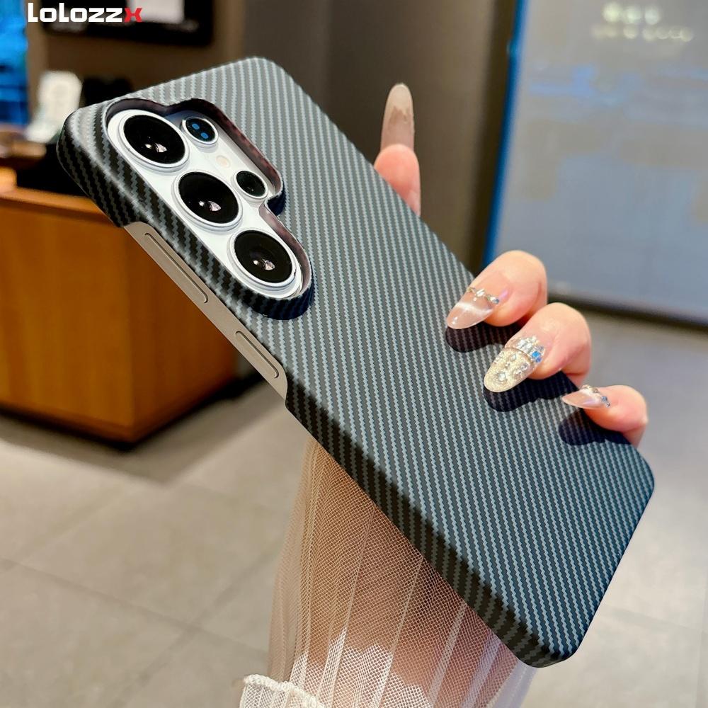 Ультратонкий чехол из углеродного волокна для MagSafe для Samsung S26 S25 Ultra S26 Plus, противоударная поликарбонатная крышка для S24 Ultra, поддержка беспроводной зарядки