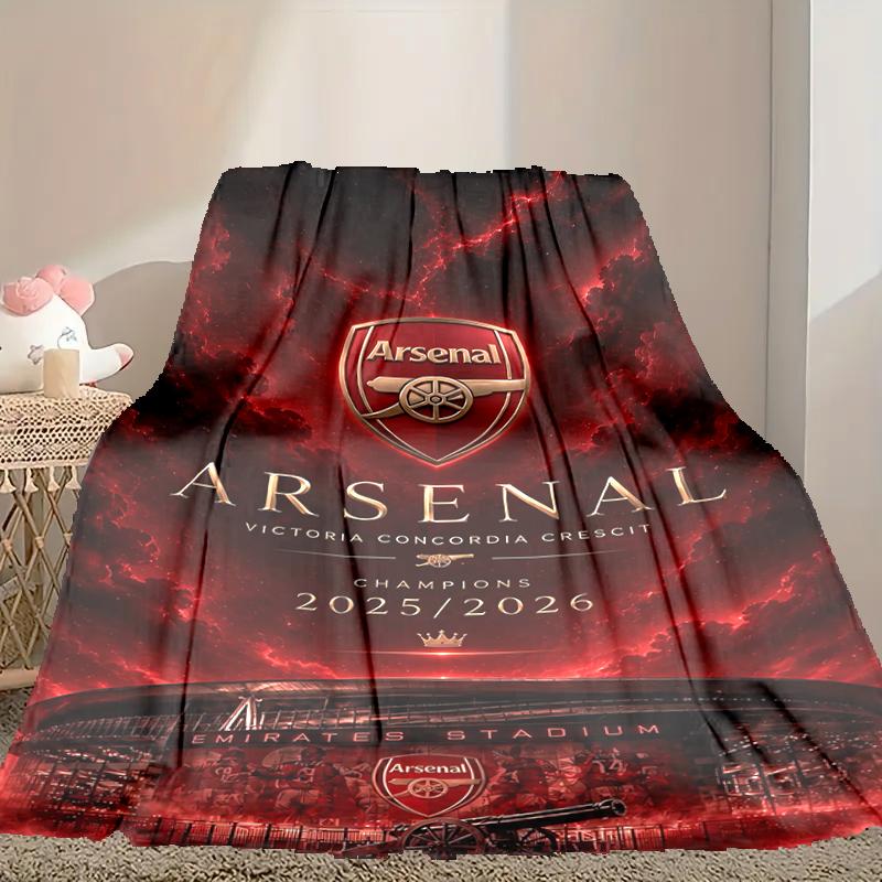 1pc Football Club Blanket, Home Printed Throw Blanket - Soft Blanket Gift for Family, Washable Sofa Bed Blanket