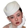 Classic Hepburn Style Felt Hat for Women Elegant Vintage Fashion Headwear Breathable Lightweight Design