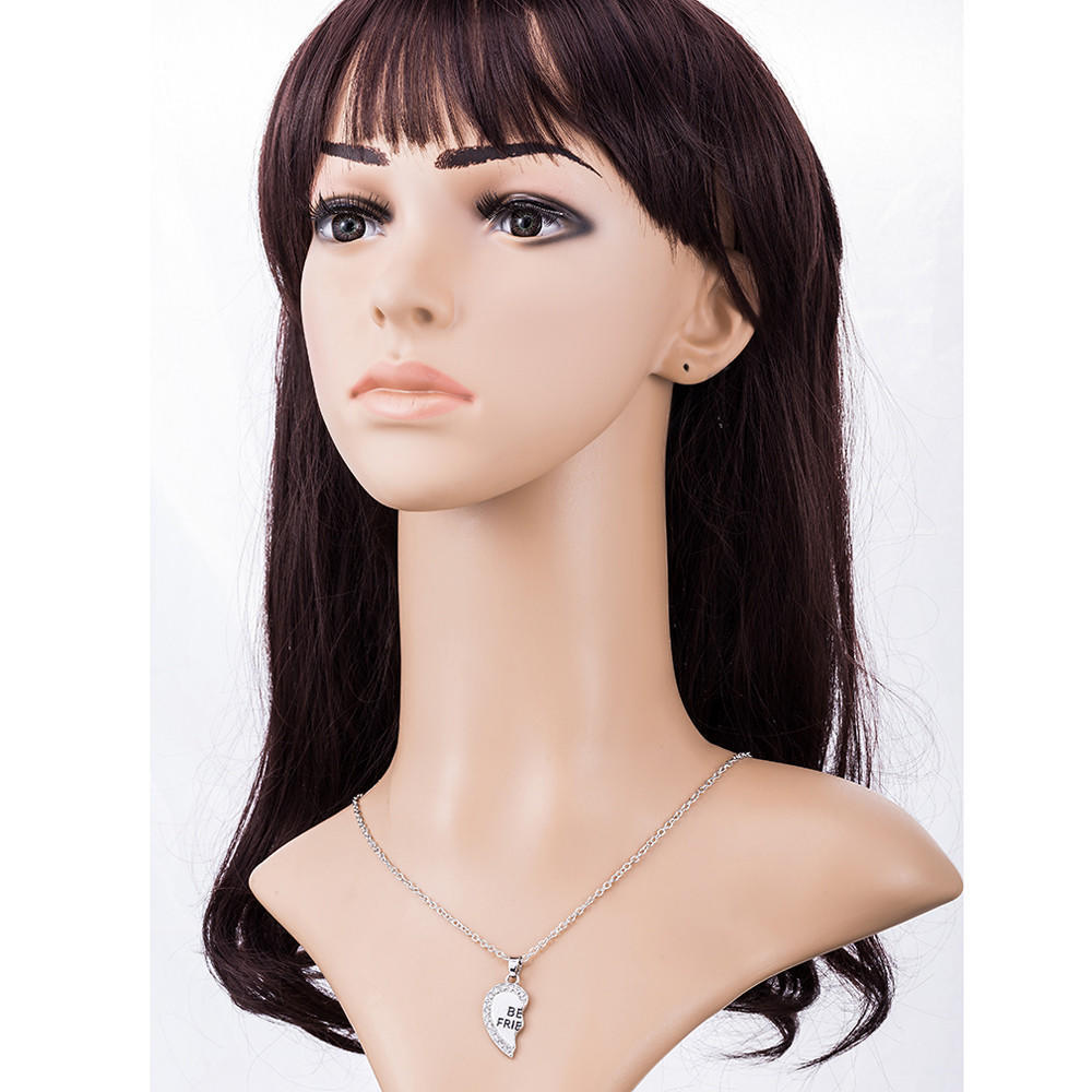 Лучший друг унисекс мужские женские сердца кулон ожерелье ювелирная цепочка