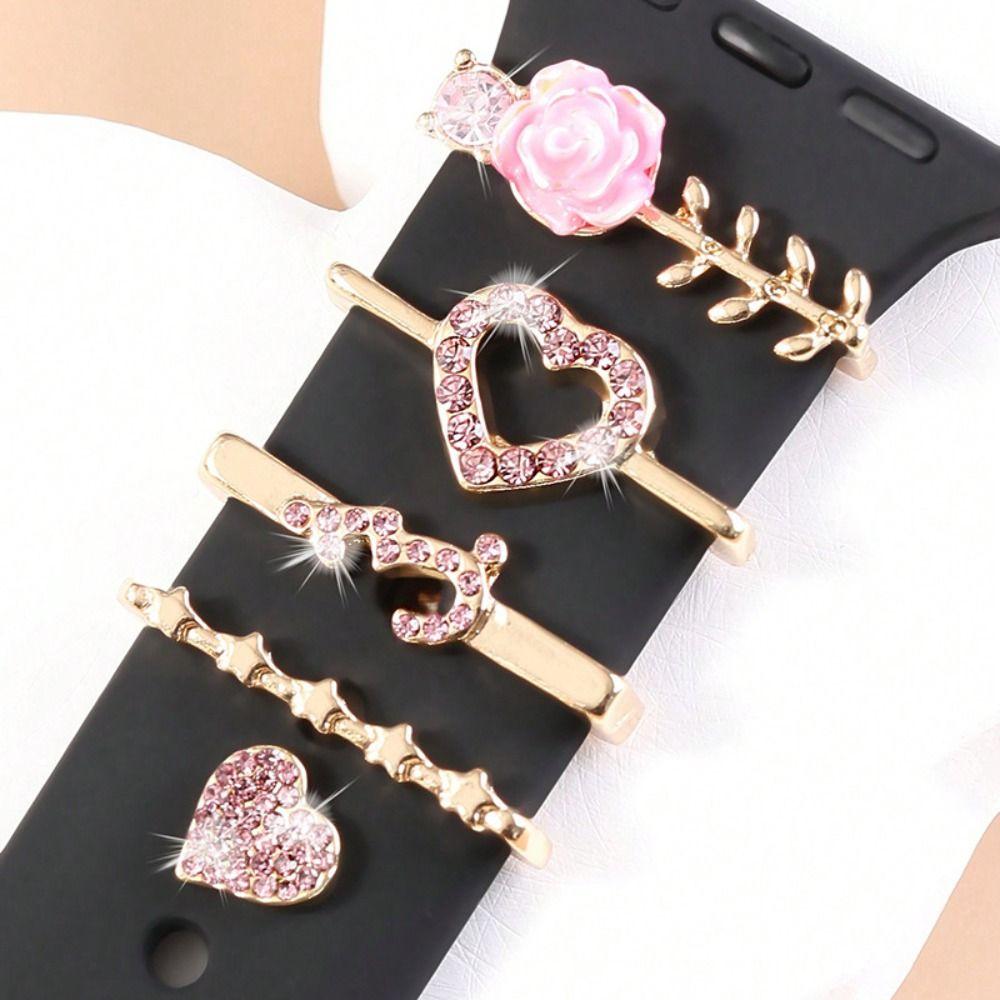 Metal Decorative Ring Brooch Wristbelt Charms Creative Watch Band Ornament Strap Accessories