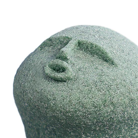 Cute Stone Primitive Man Figurine Funny Stoneman Statue Carving Face Decoration for Garden Home Decor Fish Tank Ornament