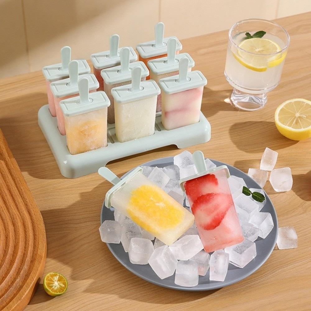 DIY Homemade Ice Box Creative Design Popsicle Mold Cube Tray Ice Cream Popsicle Mold Kitchen Use