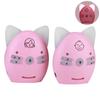 Audio Baby Monitor 2.4GHz Wireless Music 2 Way Voice Small Night Light Walkie Talkie 100?240VPink