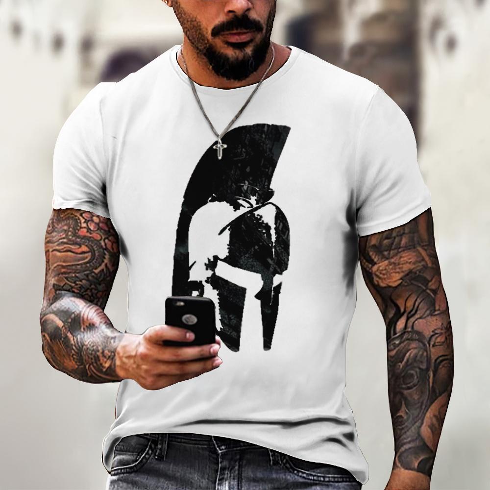 Летняя мужская футболка с коротким рукавом и круглым вырезом с 3D-принтом, модная, свободного кроя, уличная, с индивидуальным дизайном, трендовая, винтажная, большого размера, топ