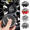 ZQE1  4PCS 75MM Car Wheel Center Hub Caps Covers For Mercedes Benz B/C/E/S Class A Class C200L GLC GLE CLA accessories Car Styling