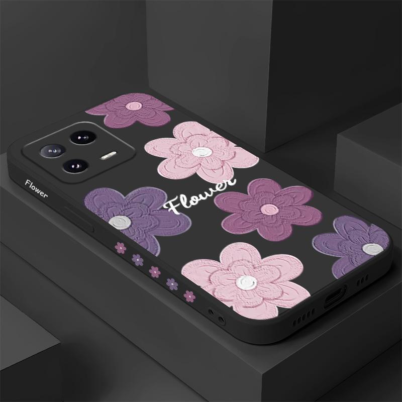 Mottled Flowers Phone Case For Xiaomi Mi 15 14 14T 13 13T 12 12X 12T 12S 11 11T 10 10T 9 9T Pro Lite Liquid Silicone Cover