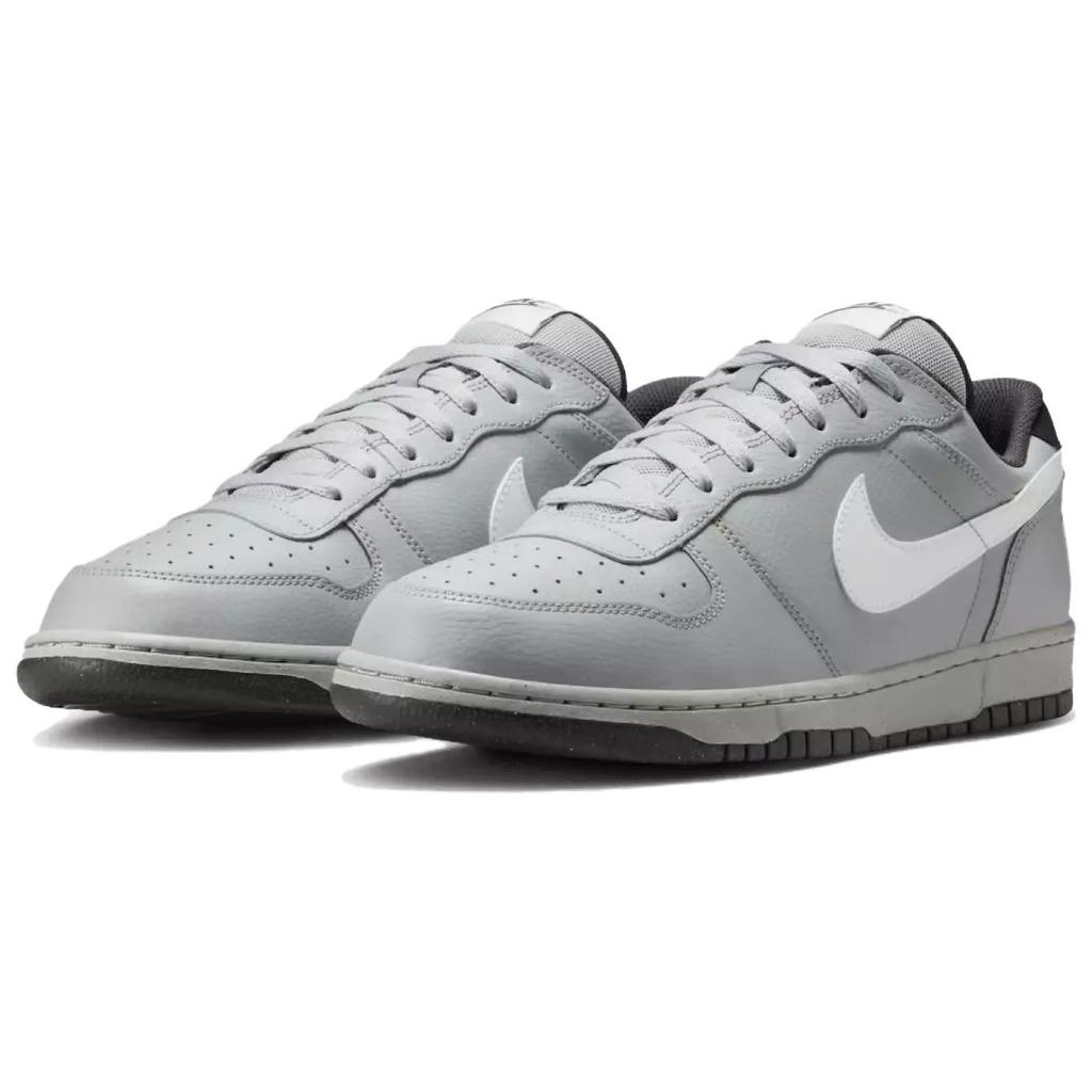 Nike Большие кожаные удобные низкие кеды для скейтборда мужские серые 355152-017