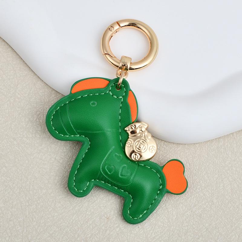 Creative Money Now Car Keychain Mini Book Bag Pendant Delicate Leather Female Pony Key Chain Gift