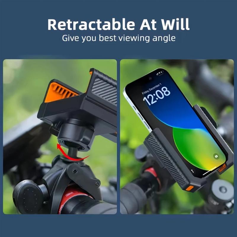Bike Phone Holder Stand Bicycle Motorcycle Handlebar Mobile Phone Mount Clip GPS Support Shockproof Bracket for 4.5-7.0” Phones