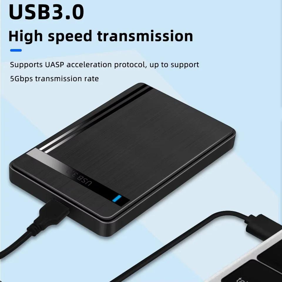 HDD Case HDD Enclosure 2.5 Inch Hard Drive Case Support 6 Gbps Mobile External HDD Case for PC Laptop