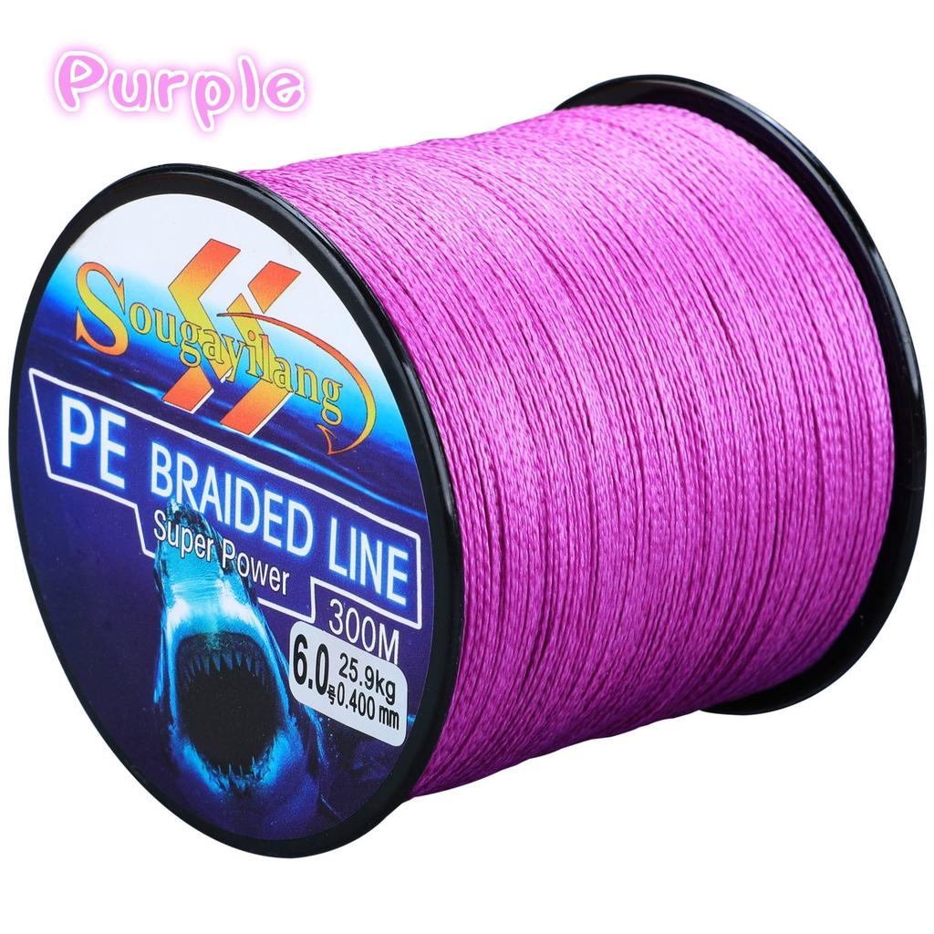 Fishing Line 300M 6 Color Braided Fishing Lines 4-Strands PE Spinning Fishing Reel Braided Line