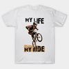 T Shirt Women My Life My Ride Bmx Rider Harajuku Print Kawaii Tshirt Summer Short Sleeve Female T-Shirt Top Tee