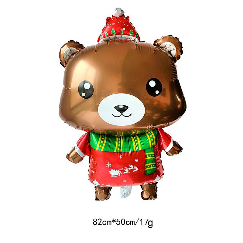 Милый алюминиевый Санта-Клаус, лось, снеговик, пингвин, рождественский декоративный воздушный шар AVE
