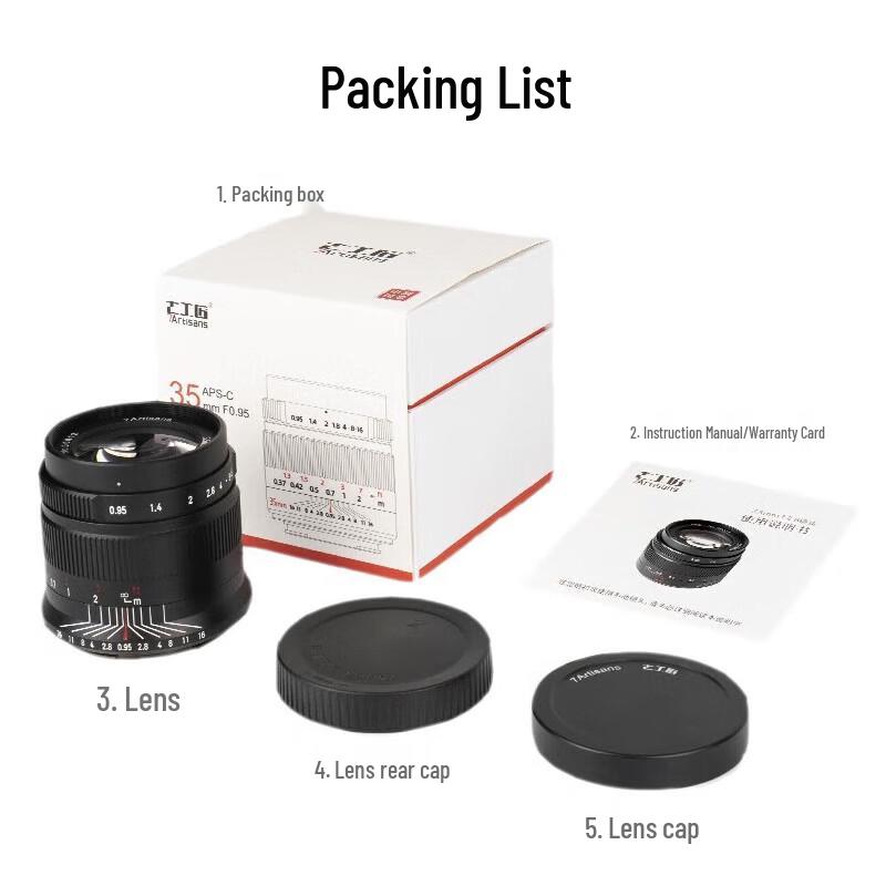 7Artisans 35mm F0.95 APS-C Standard Prime Lens for M4/3