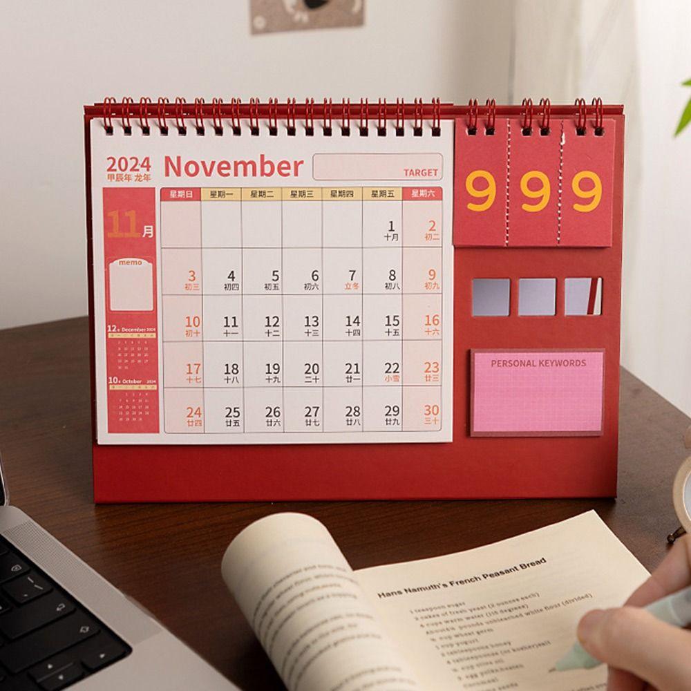 Однотонный настенный календарь, украшения для дома, настольный календарь, подарок, новогодний календарь