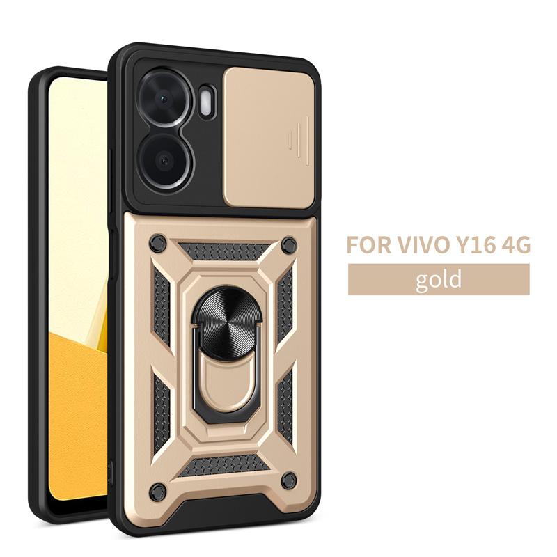 Для Vivo Y16 4G чехол магнитный держатель кольцо подставка бронированные чехлы для телефонов для Vivo Y 16 VivoY16 V2204 слайдер защитный чехол для объектива камеры