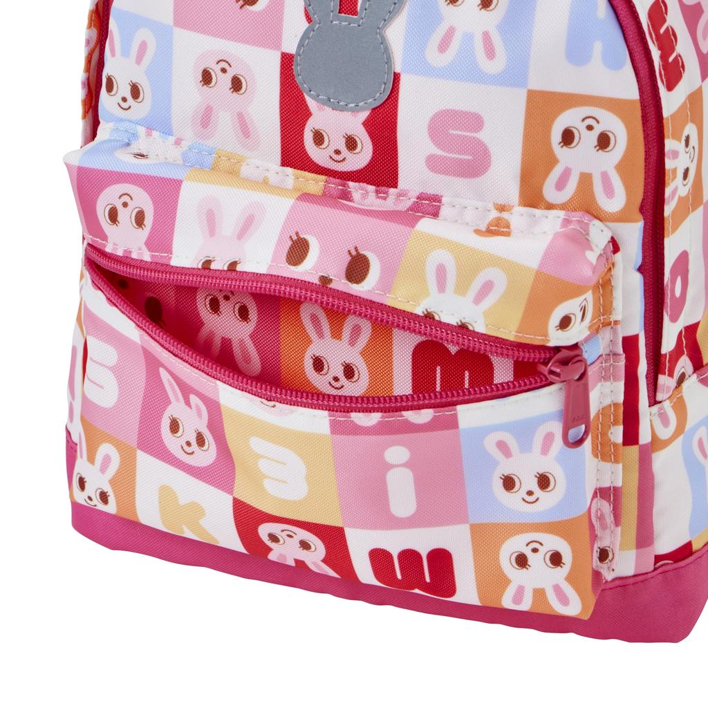 Rucksack Bag Bag Logo Bear Rabbit Boys Girls Kids Baby Children Going To Kindergarten S Pink [MIKI HOUSE] 10-8213-687 (6 Liters)