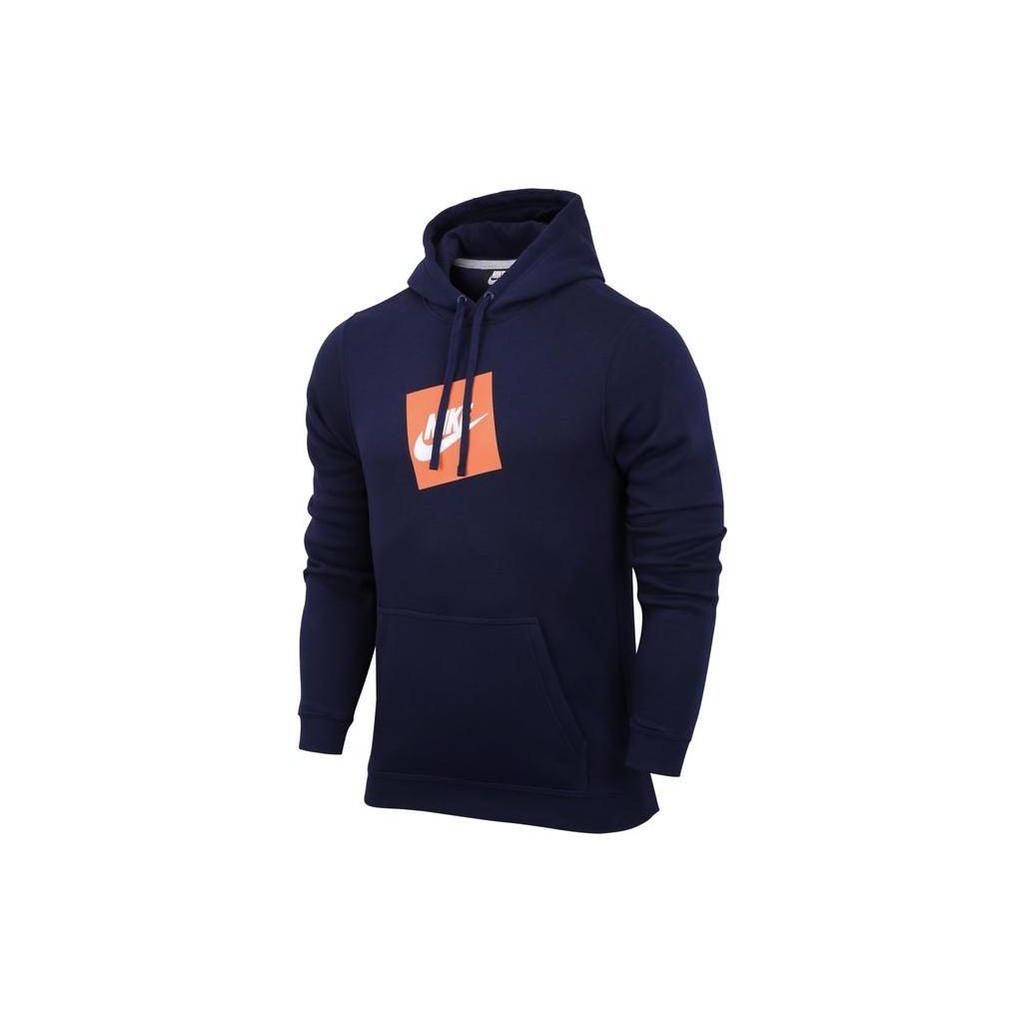 Nike Толстовки Мужские Синие С Капюшоном Средней Посадки Обычные CD9248-451