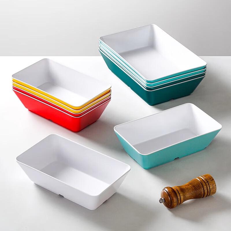 Утолщенная меламиновая прямоугольная витринная тарелка для деликатесов