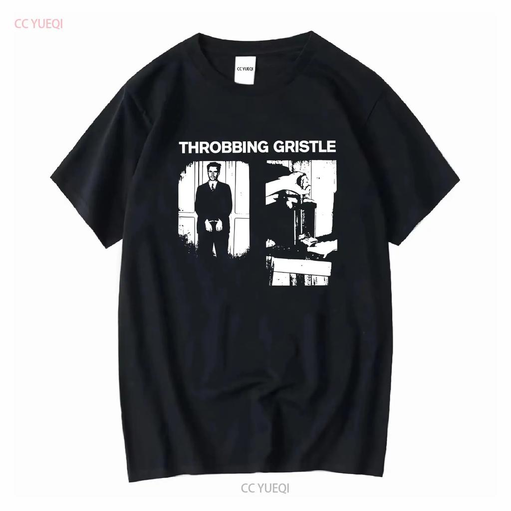 Vtg Throbbing Gristle Band Heavy Cotton All Size Black T Shirt K079 long or short sleeves vintage Washed Top For Everyday Wear