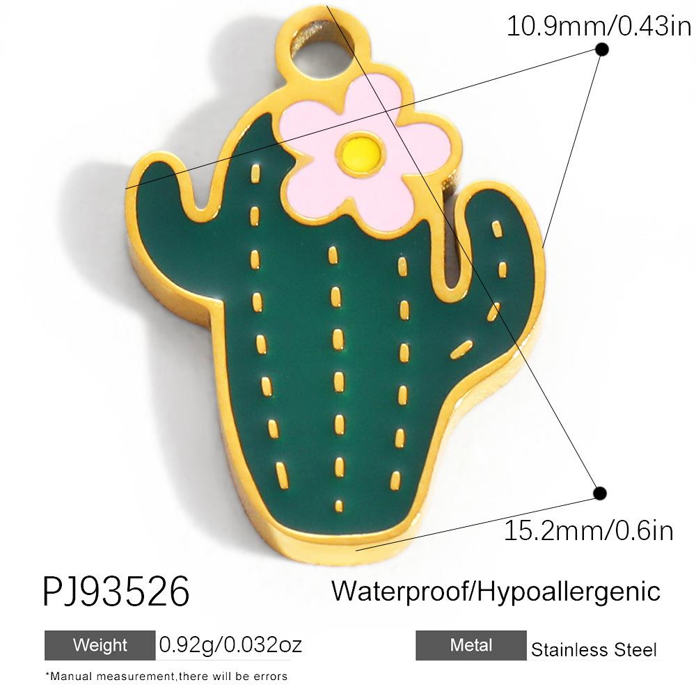 Heart Cat Dog Owl Oil Drop Ocean Style Pendants 18K Gold Plated Stainless Steel Charms Fashion Jewelry Gold Pendants