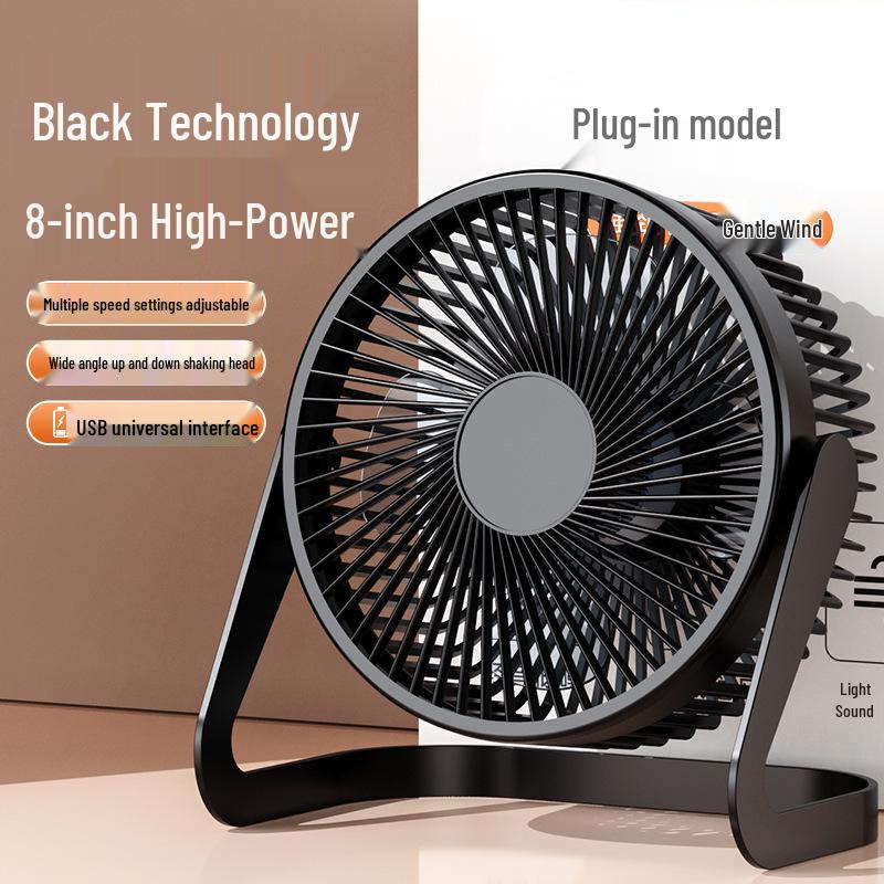 Compact USB Mini Desk Fan - Available in 5, 6, or 8 inches for Office, Student, or Home Use.
