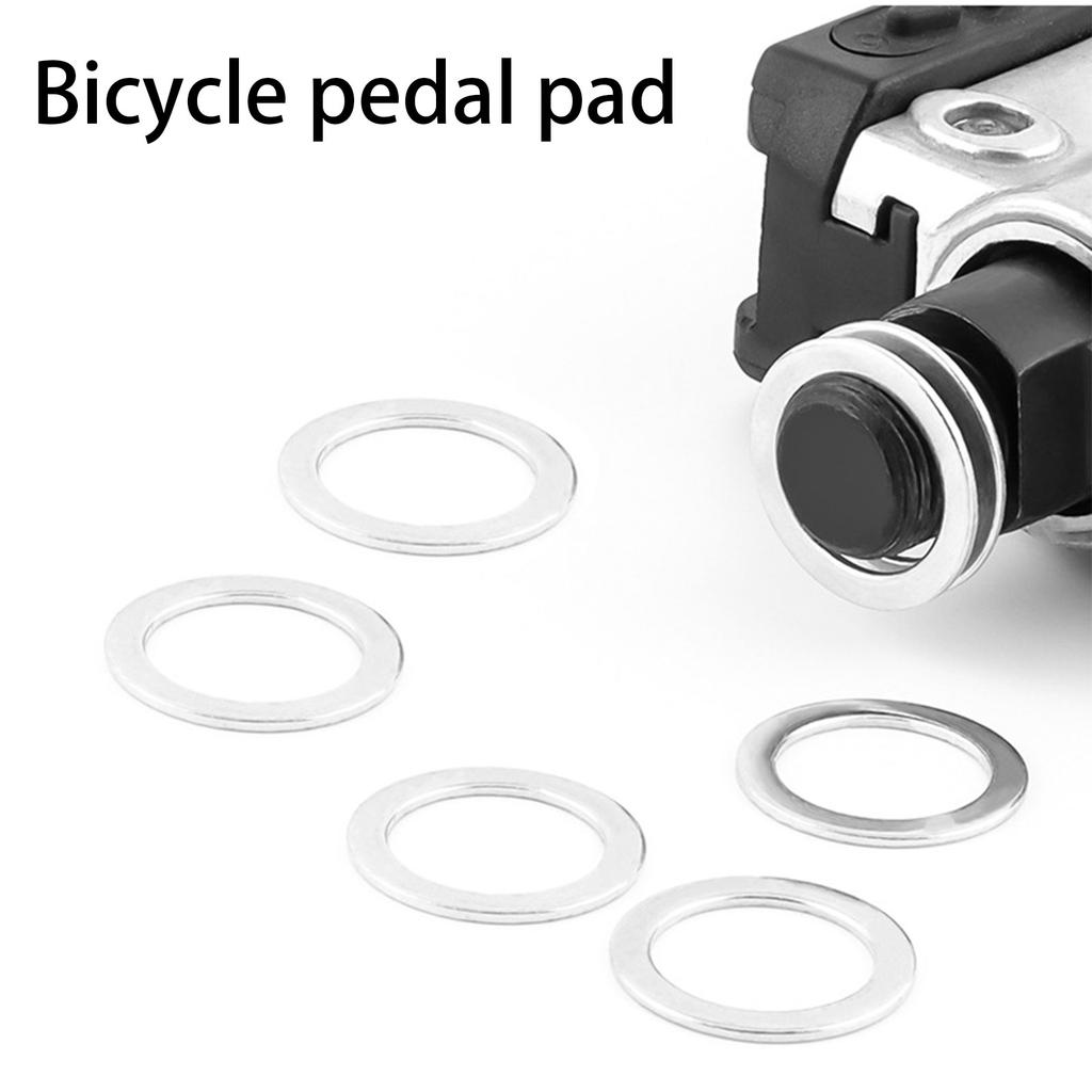 10 шт./упак. прокладка педали велосипеда из нержавеющей стали, набор для замены шайб педали велосипеда для горного велосипеда, шоссейных велосипедов