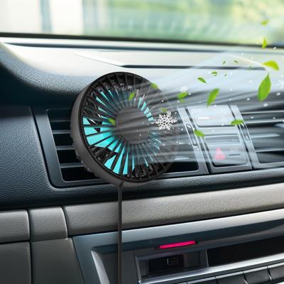 Автомобильный USB-вентилятор, Автомобильный вентилятор, 3 уровня регулировки воздушного потока, Регулируемый угол, Лето,
