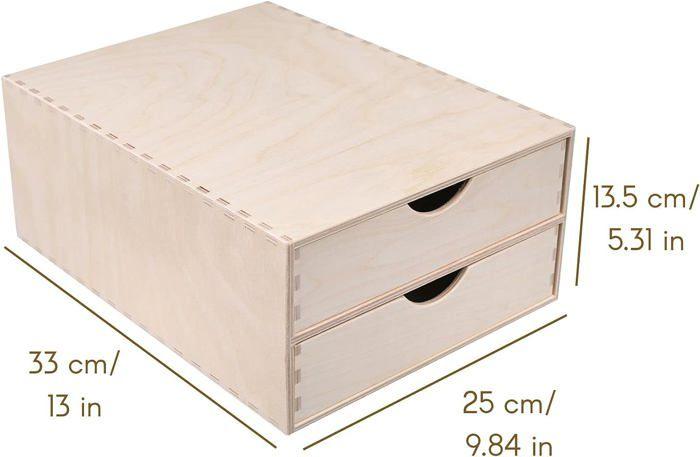 Маленький комод в стиле креативного деко | 2 Тируар | 33 х 25 х 13,5 см | Бюро Диапазона | Организатор Бюро | Коллекция Petit Meuble