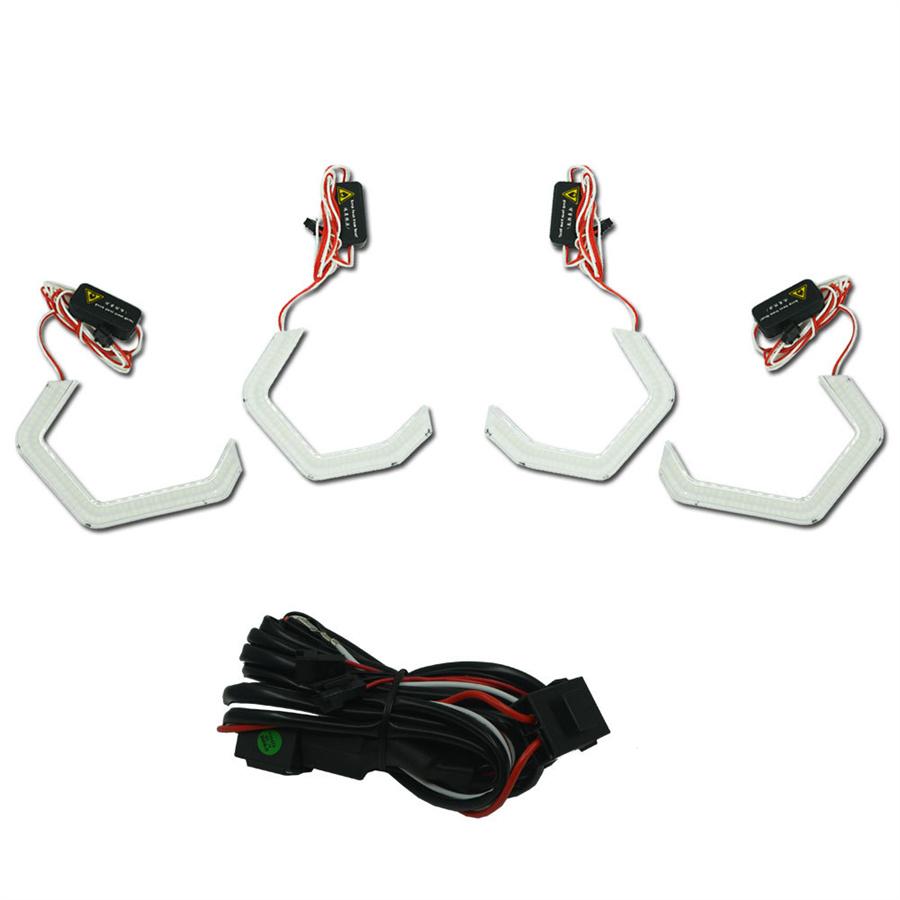 For BMW F82 F80 F32 F30 E90 M3 M4 M5 Halo Lights Crystal LED Angel Eye Rings ×4