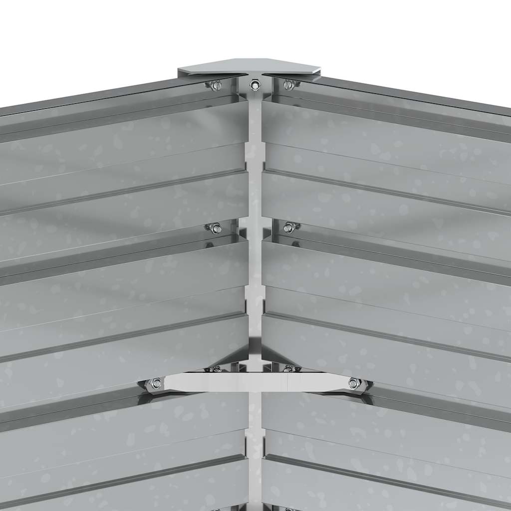 Garden Raised Bed 129x77 cm Galvanized Steel Silver