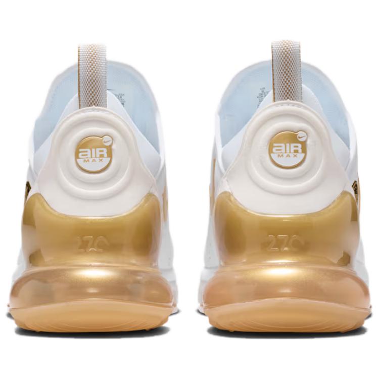 Nike Air Max 270 Running Shoes Women's White Gold IO9884-114