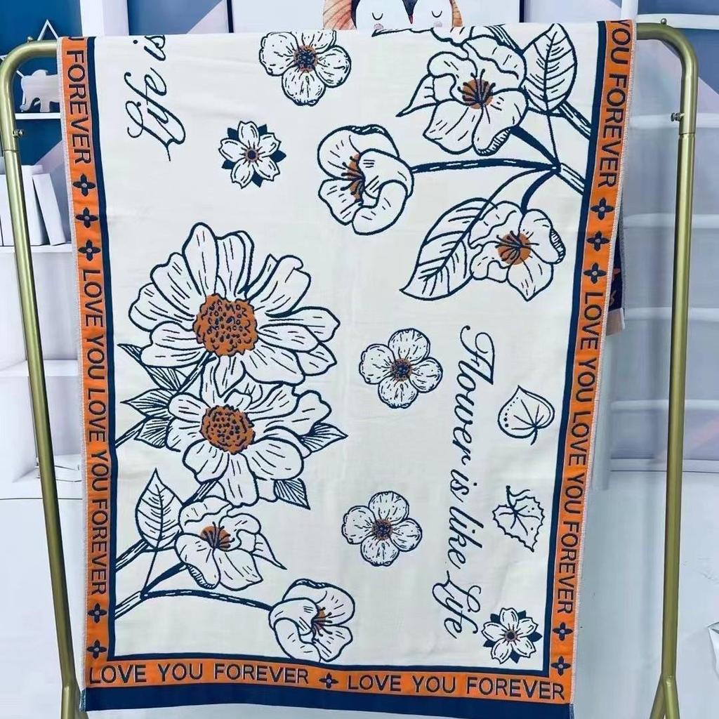 Extra Large Cotton Gauze Cartoon Bath Towel - Soft, Quick-Drying for Adults & Kids