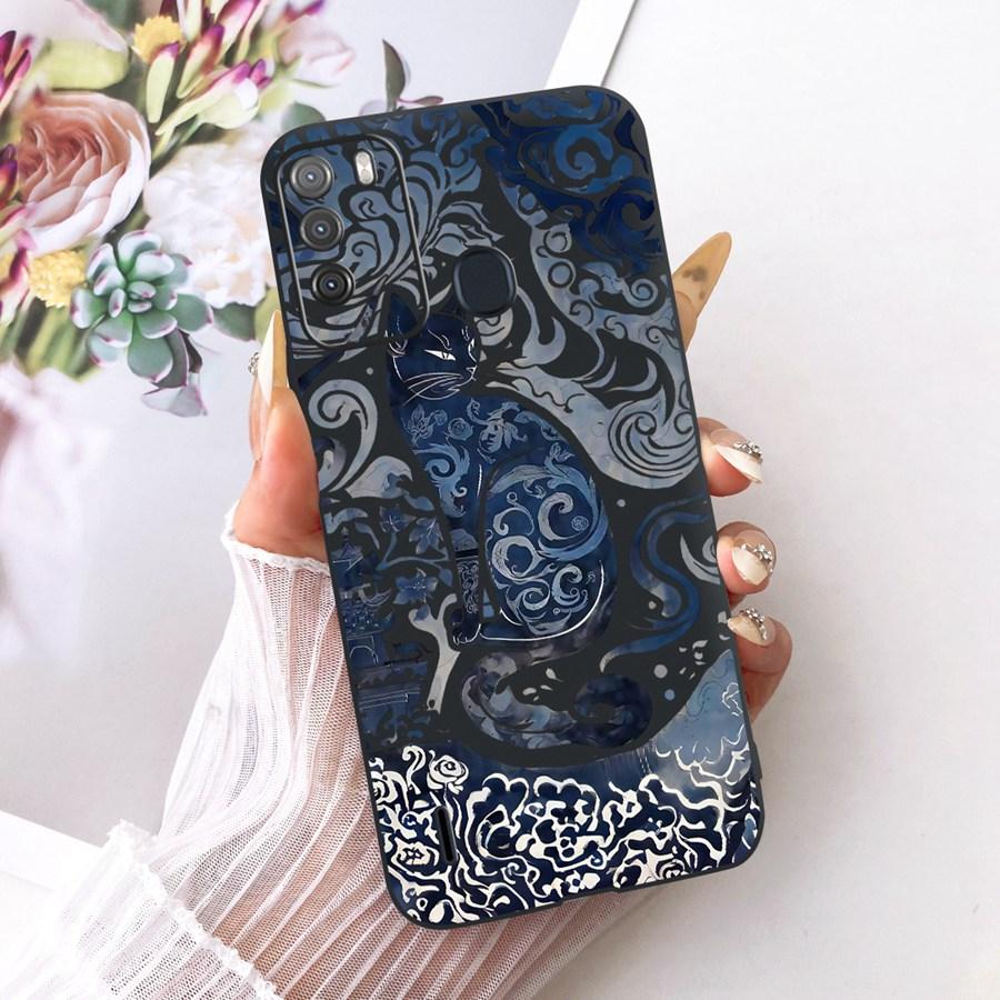 Case for Itel Vision 1 Pro Matte Soft Silicone Black butterfly Shockproof Phone Bags For ItelS16 S 16 Vision1pro Back Covers
