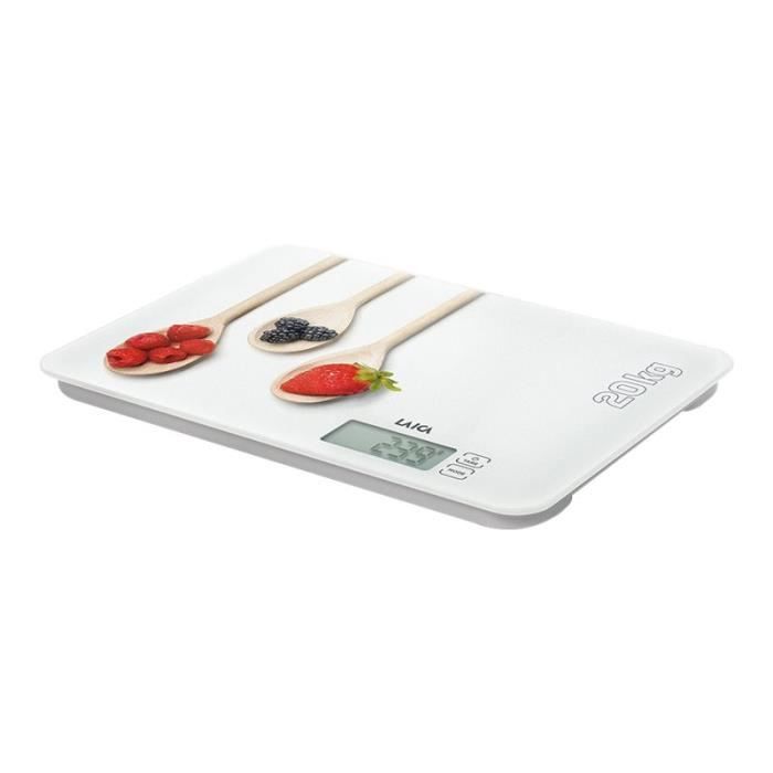 Кухонные весы LAICA KS5020 - ЖК-экран - 20 кг - Белый