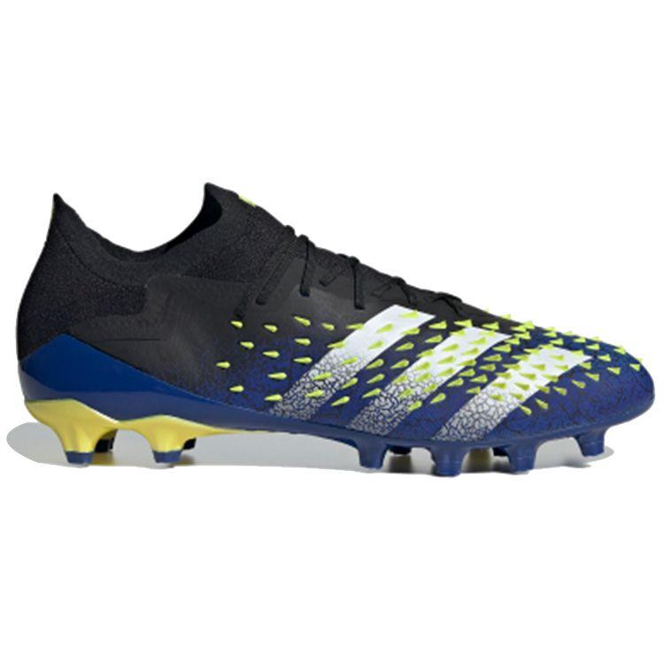 Adidas Predator Freak.1 Low AG Demonskin - черные мужские кроссовки Core-Black Cloud-White Solar-Yellow FZ3752