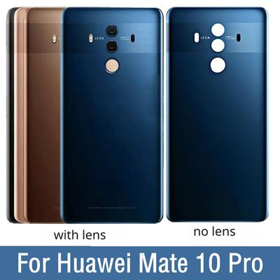 Заднее стекло для Huawei Mate 10 Pro, задняя крышка батарейного отсека, замена корпуса задней двери с объективом камеры