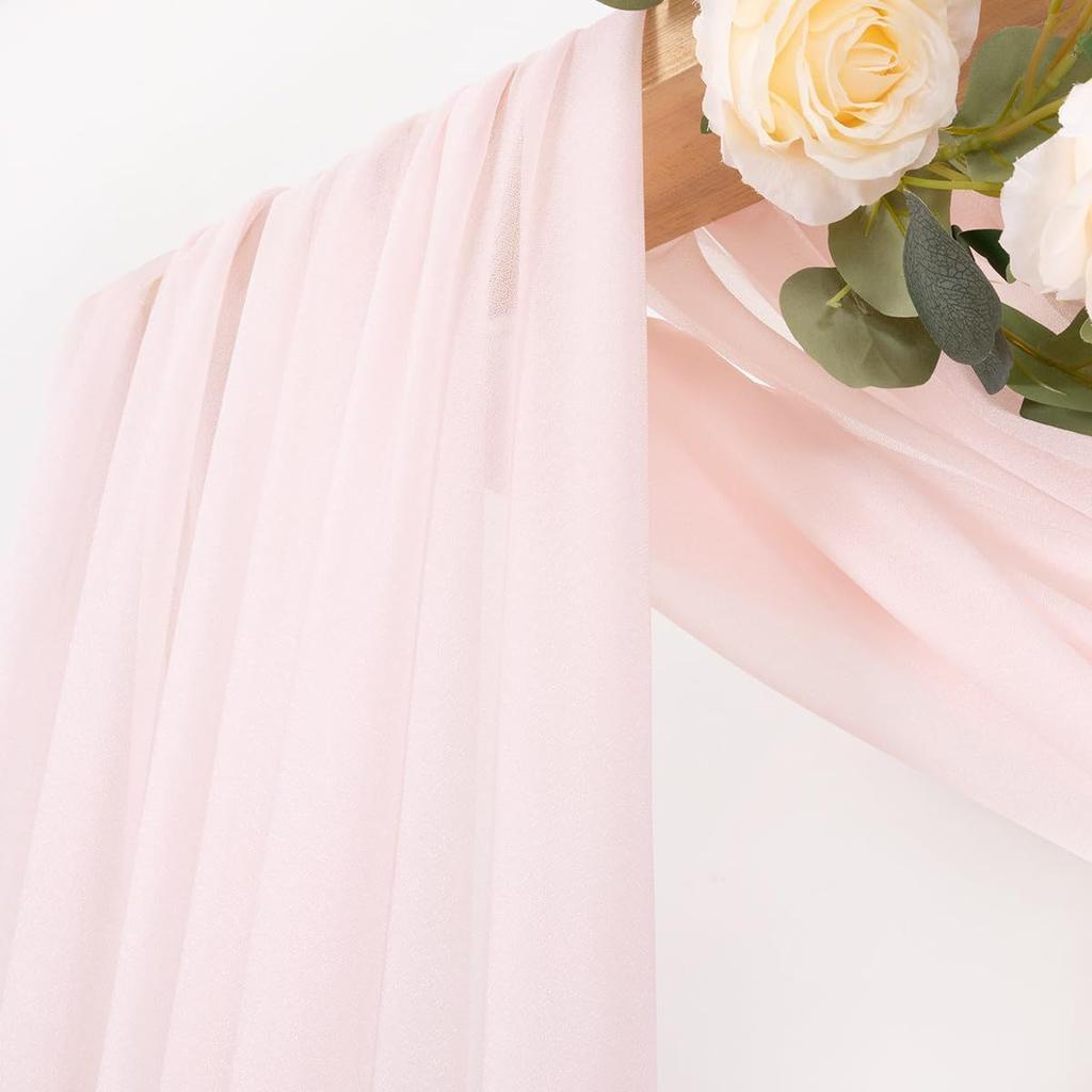 1Pc Wedding Chiffon Yarn Forest Lawn Outdoor Arch Decoration Drape