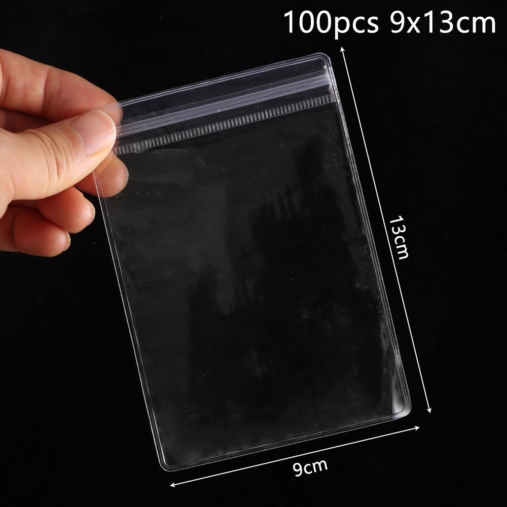 100Pcs PVC Plastic Self Sealing Bag Transparent Jewelry Bag Zip Lock Bags  Necklace Bracelet Ring