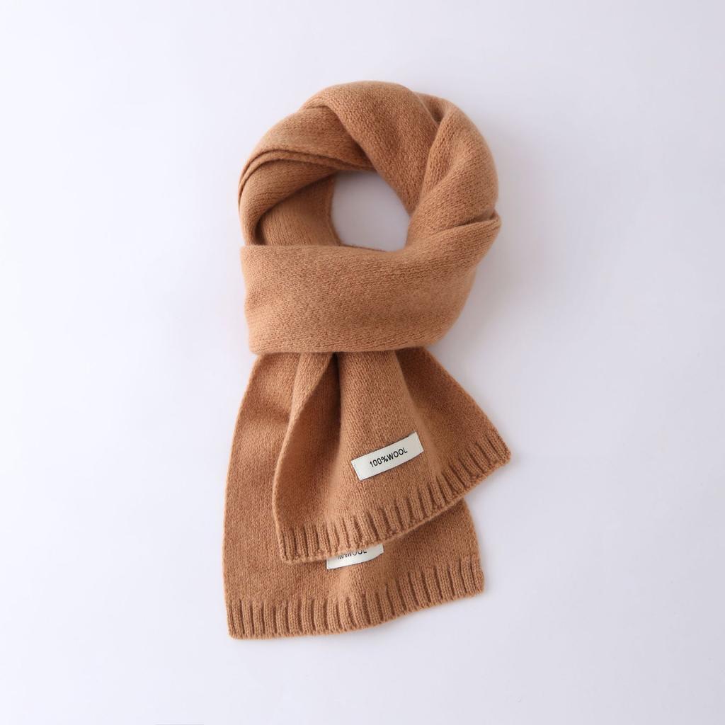 Australian 100% Wool Scarf New Solid Color Winter Warm Knit Neck Warmer For Men And Women Cashmere Scarves
