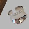 Женское кольцо с блестящей вогнутой поверхностью в стиле панк, хип-хоп, полированное, геометрическое, открытое