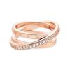 Pandora 189057c01 Signature Crossover Pav  Triple Band Rose Ring