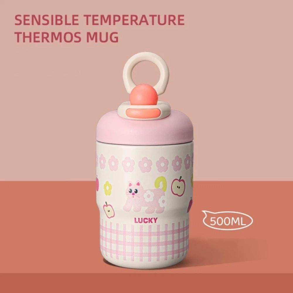 Cartoon Water Cup 500ml Coffee Mug Cute Insulated Cup