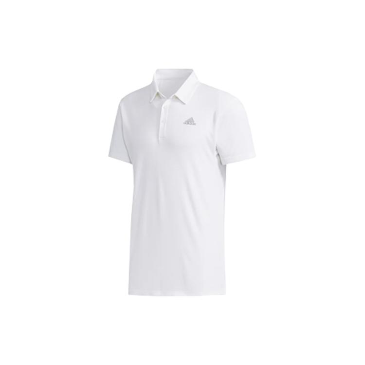 Adidas Originals HEAT.RDY Polo Shirts Men's White Polo Collar Moderate Straight Fit FK1417