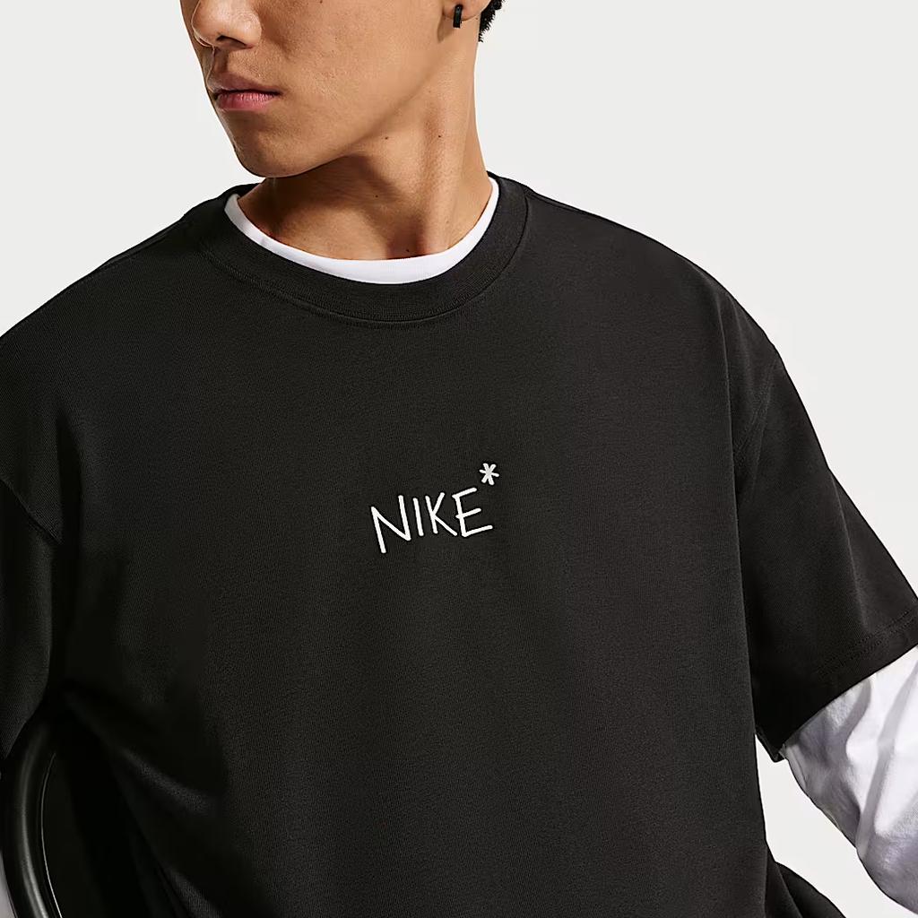 Nike Спортивные футболки Мужские Черные С круглым вырезом Умеренные IV2646-010