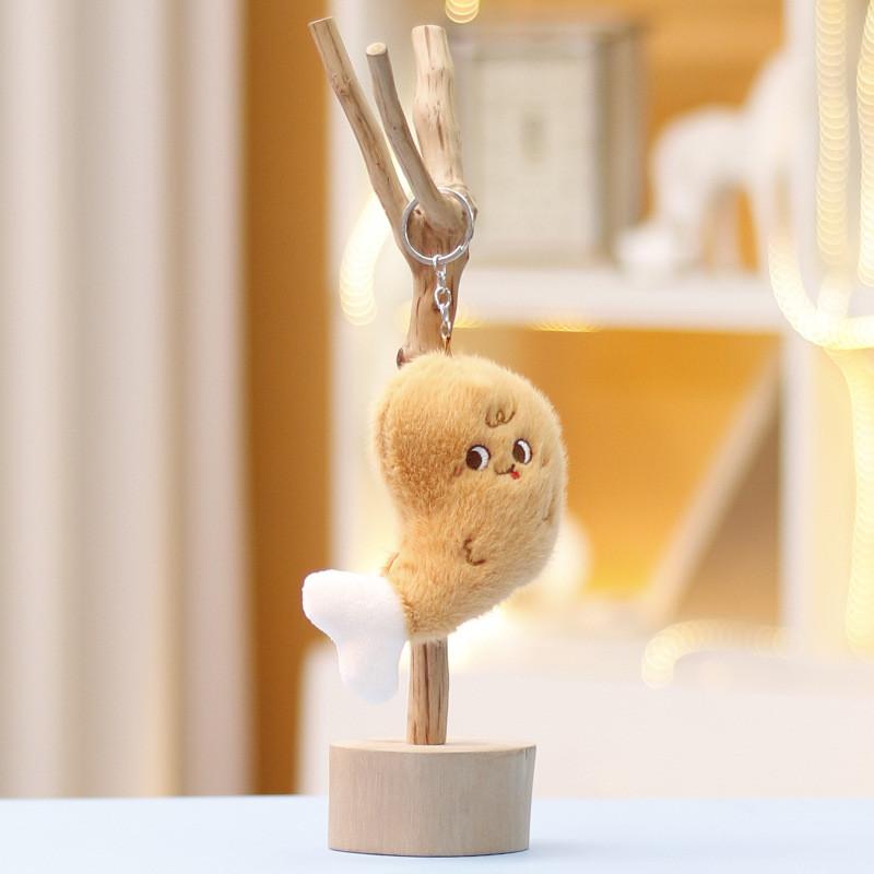 Chicken Burger Fries Leg Cake Keychain Backpack Pendant Decorated Doll Plush