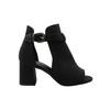 Womens/Ladies Lisa Suede Open Toe Block Heel High Heels