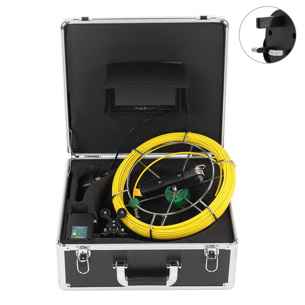 7in DVR 1080P Dual Camera IP68 Waterproof with 50Meters Cable Underground Pipe Inspection System