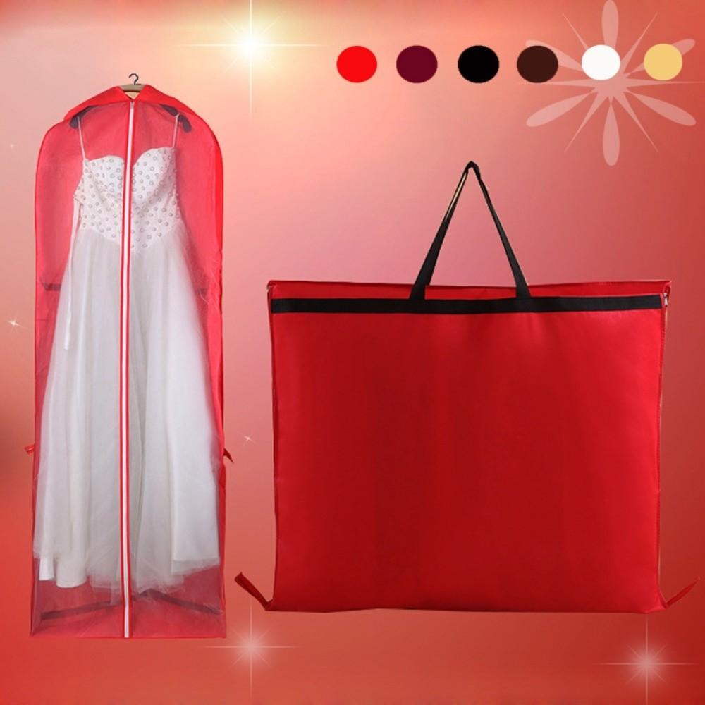Hanging Design Wedding Dress Cover Zipper Foldable Clothes Storage Bag Travel Bag